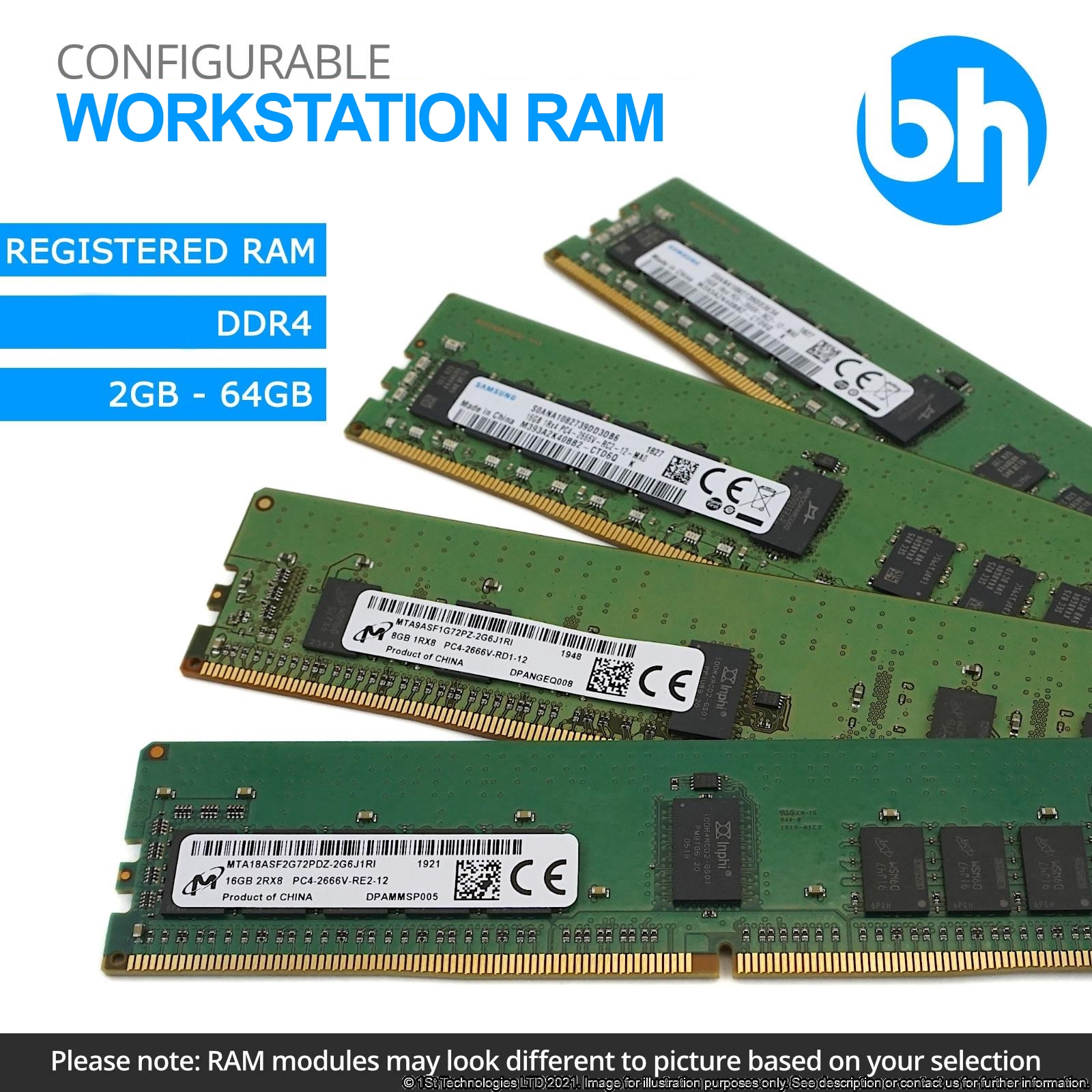 Memory RAM Upgrade for HP DL360 G10 Server 16GB/32GB/64GB 2933MHz DDR4 DIMM Lot