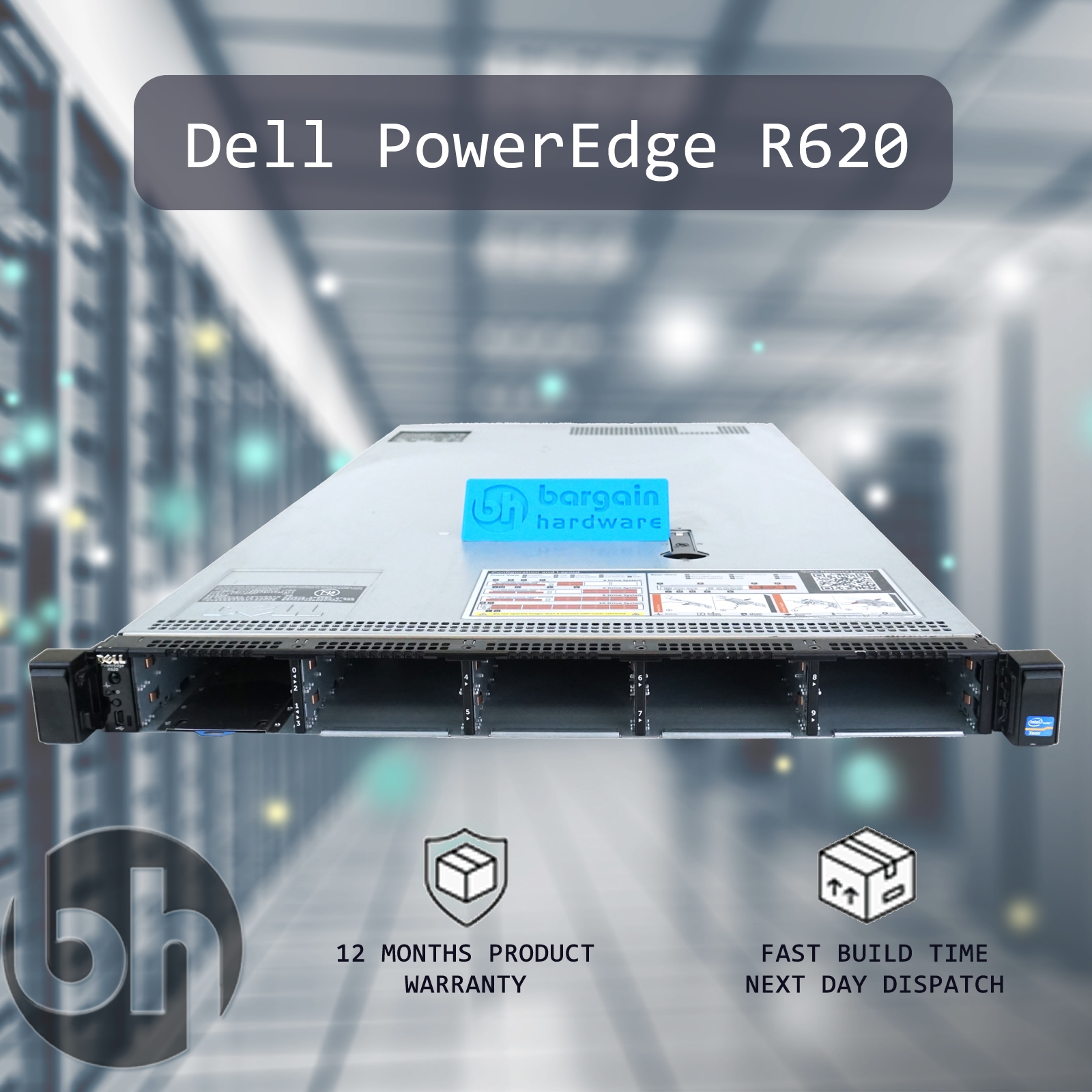 Dell PowerEdge R620 10xSFF Server: 2x Xeon Eight Core 2.70GHz 256GB RAM H710
