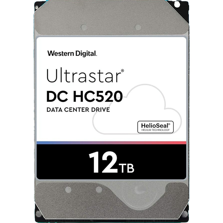 WD HUH721212ALE600 12TB Ultrastar DC HC520 LFF 3.5in SATA-3 6G 7.2K 256MB HDD