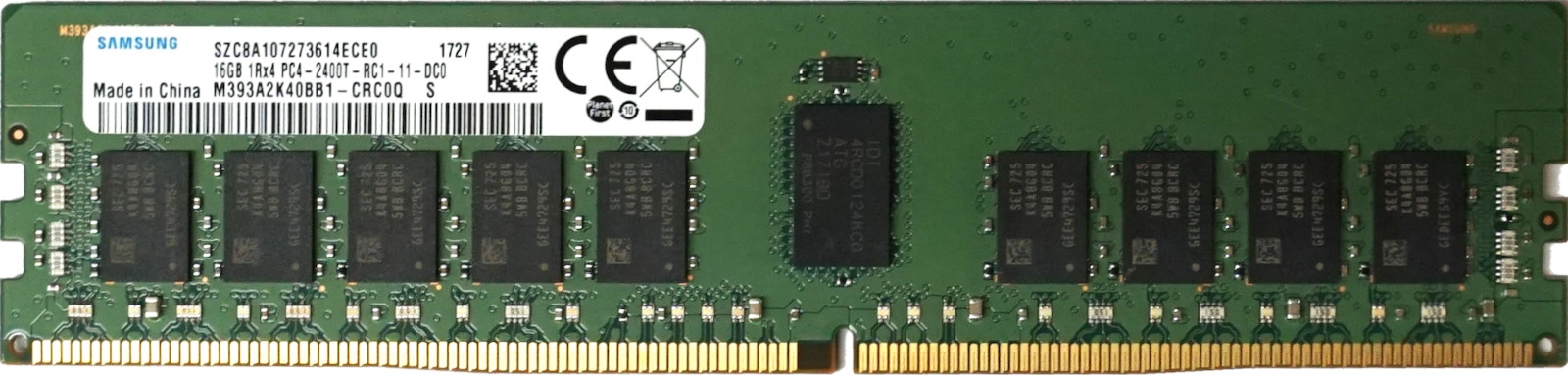 Samsung - 16GB PC4-19200T-R 2400T-R 1RX4 DDR4-2400MHz ECC REG RAM