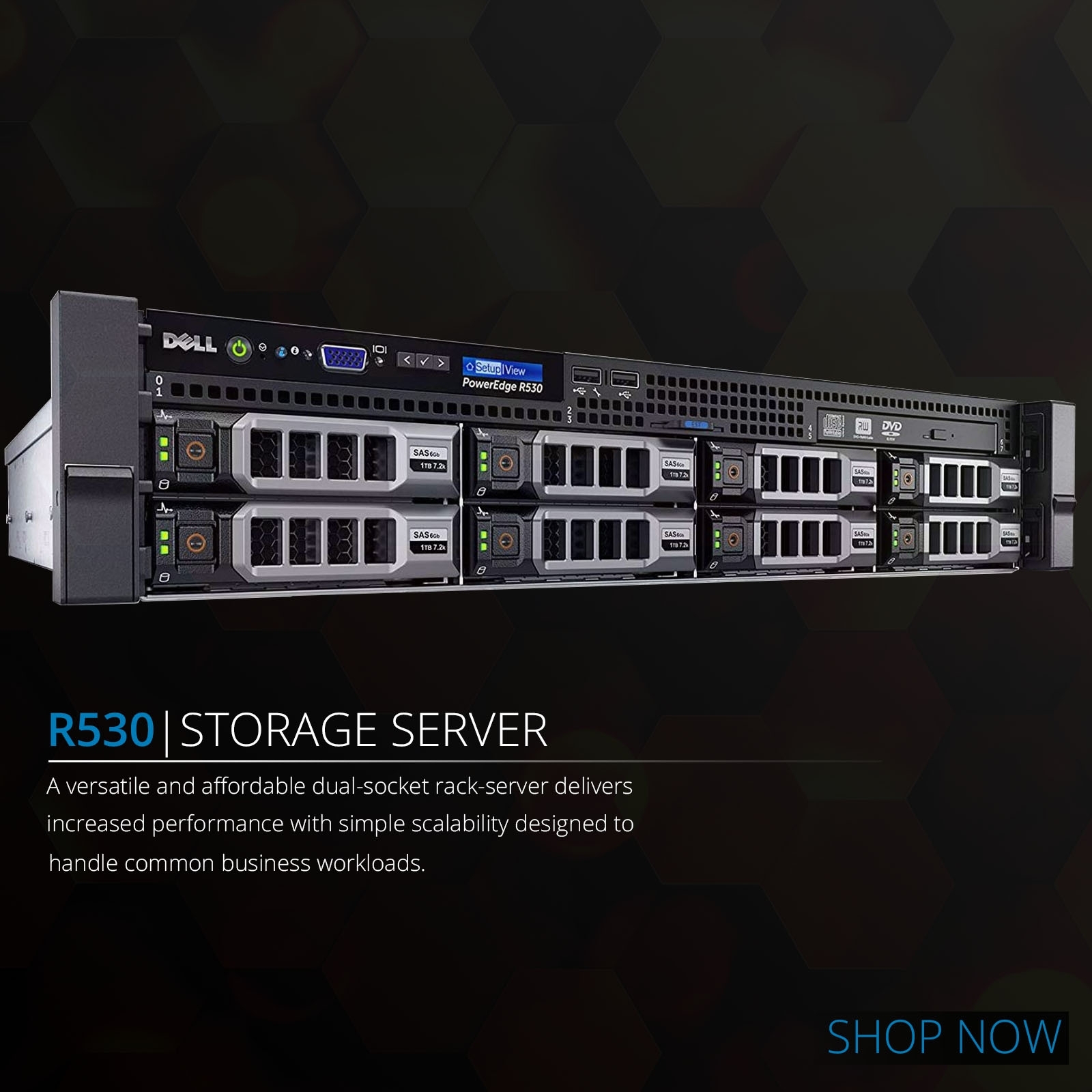 Dell PowerEdge R530 2U Server 8x3.5