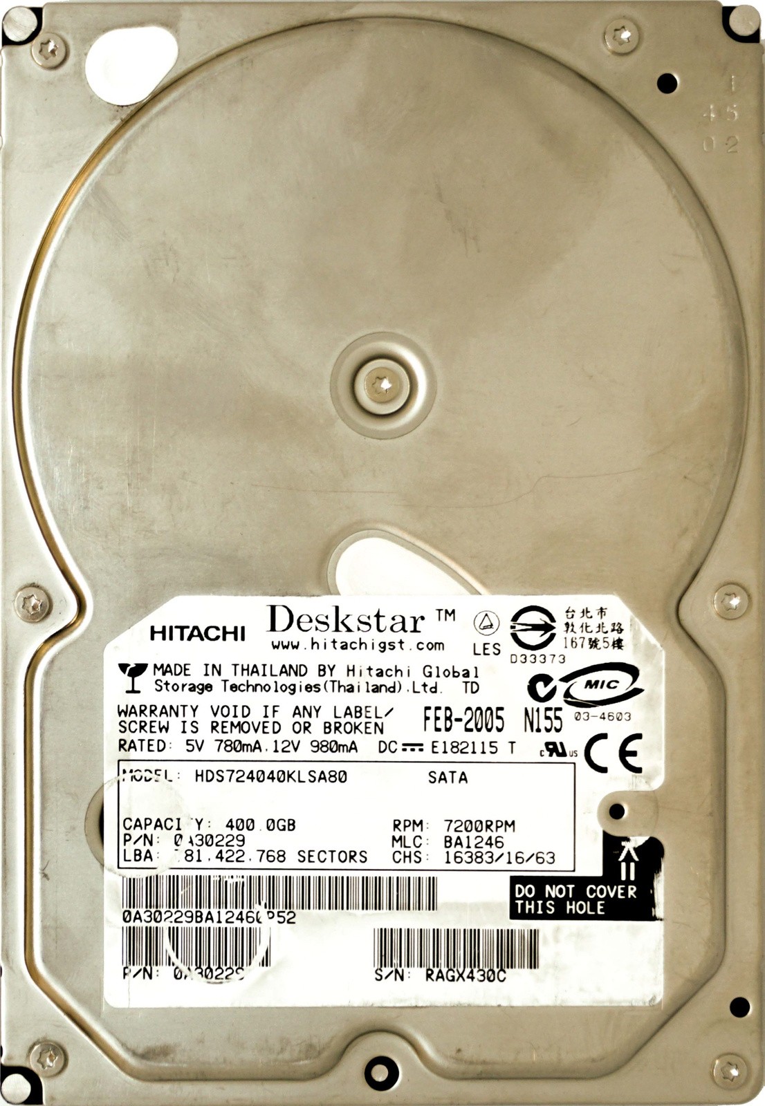 Generic 400GB SATA (LFF) HDD