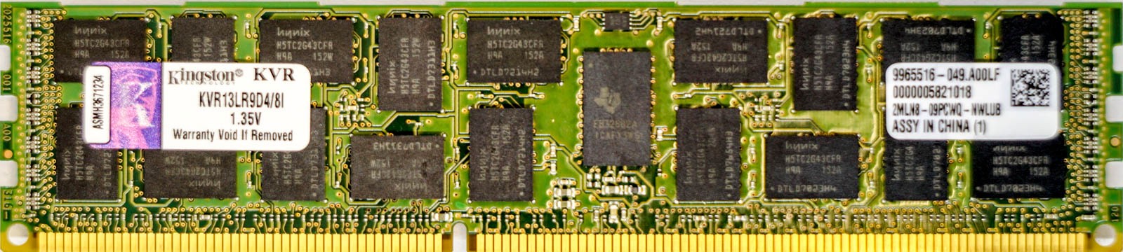 Kingston - 8GB PC3L-10600R (DDR3 Low-Power-1333Mhz, 2RX4)
