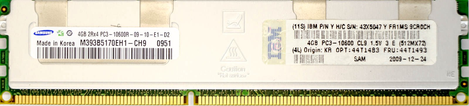 IBM (43X5047) - 4GB PC3-10600R (DDR3-1333Mhz, 2RX4)