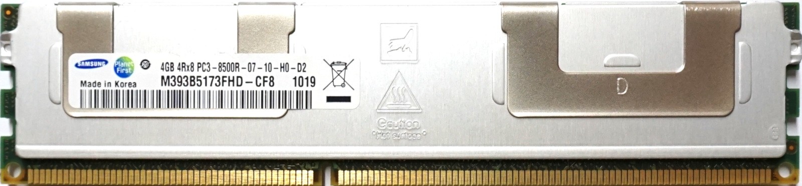 Samsung - 4GB PC3-8500R (DDR3-1066Mhz, 4RX8)