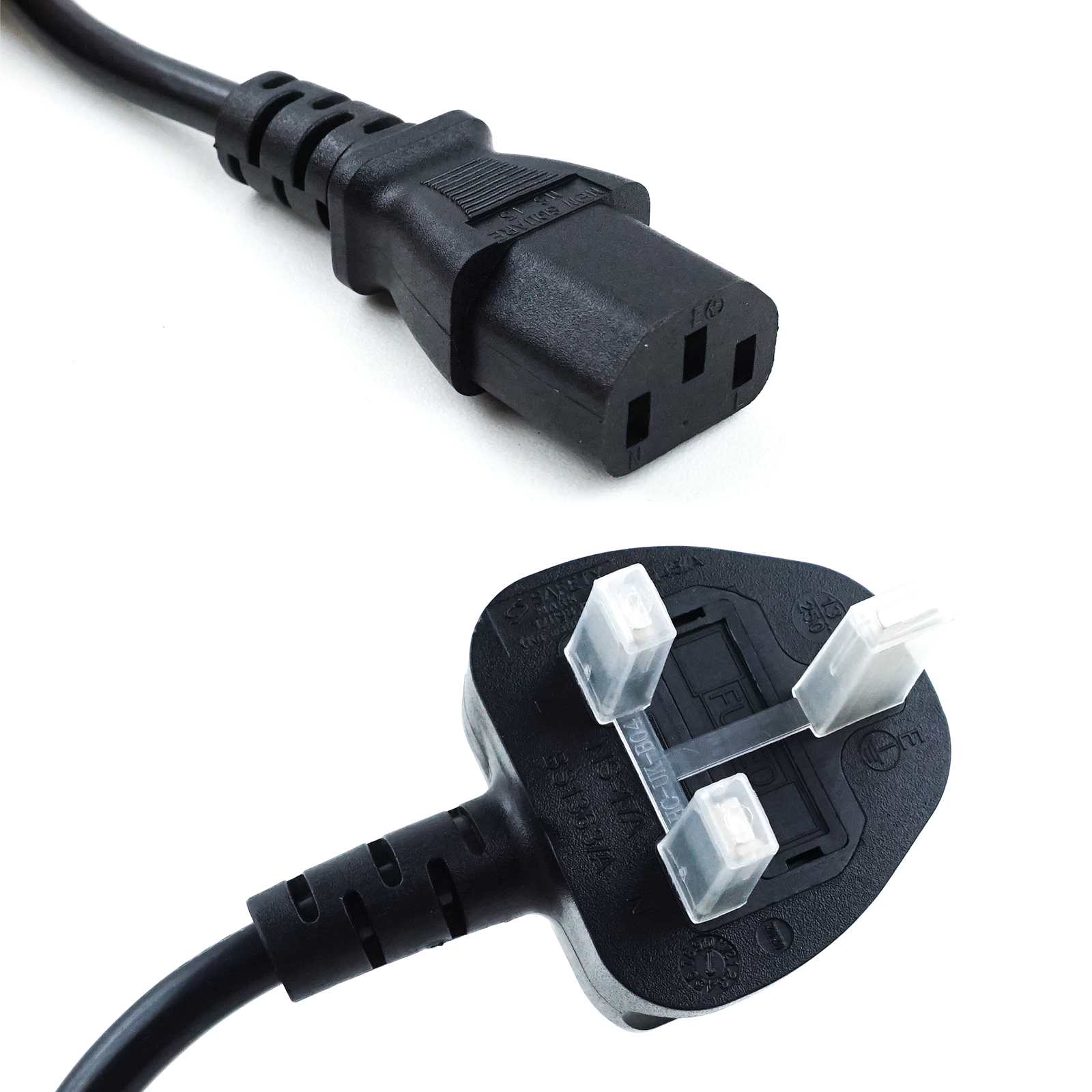UK Plug to C13 (Kettle Lead) Power Cable
