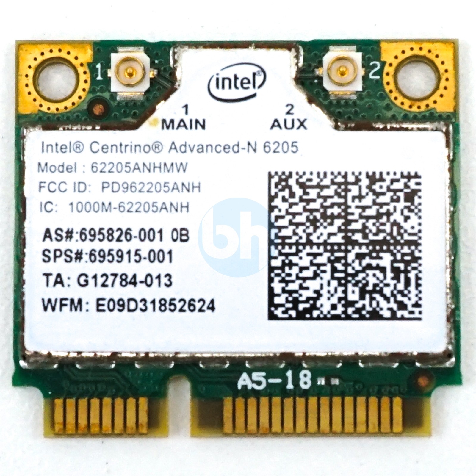 rulletrappe kompliceret billig HP (631954-001) Intel Centrino-N 6205 Mini PCIe 2.5/5.0GHz WiFi Card  (695826-001)