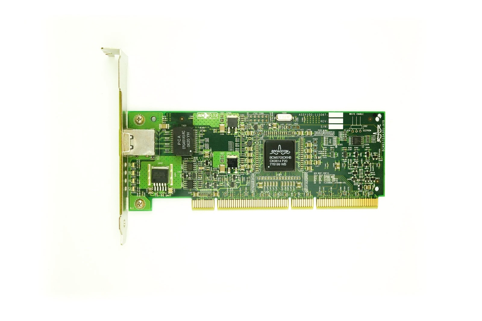 Broadcom BCM5703 Single Port - 1GbE RJ45 Full Height PCI-X Ethernet