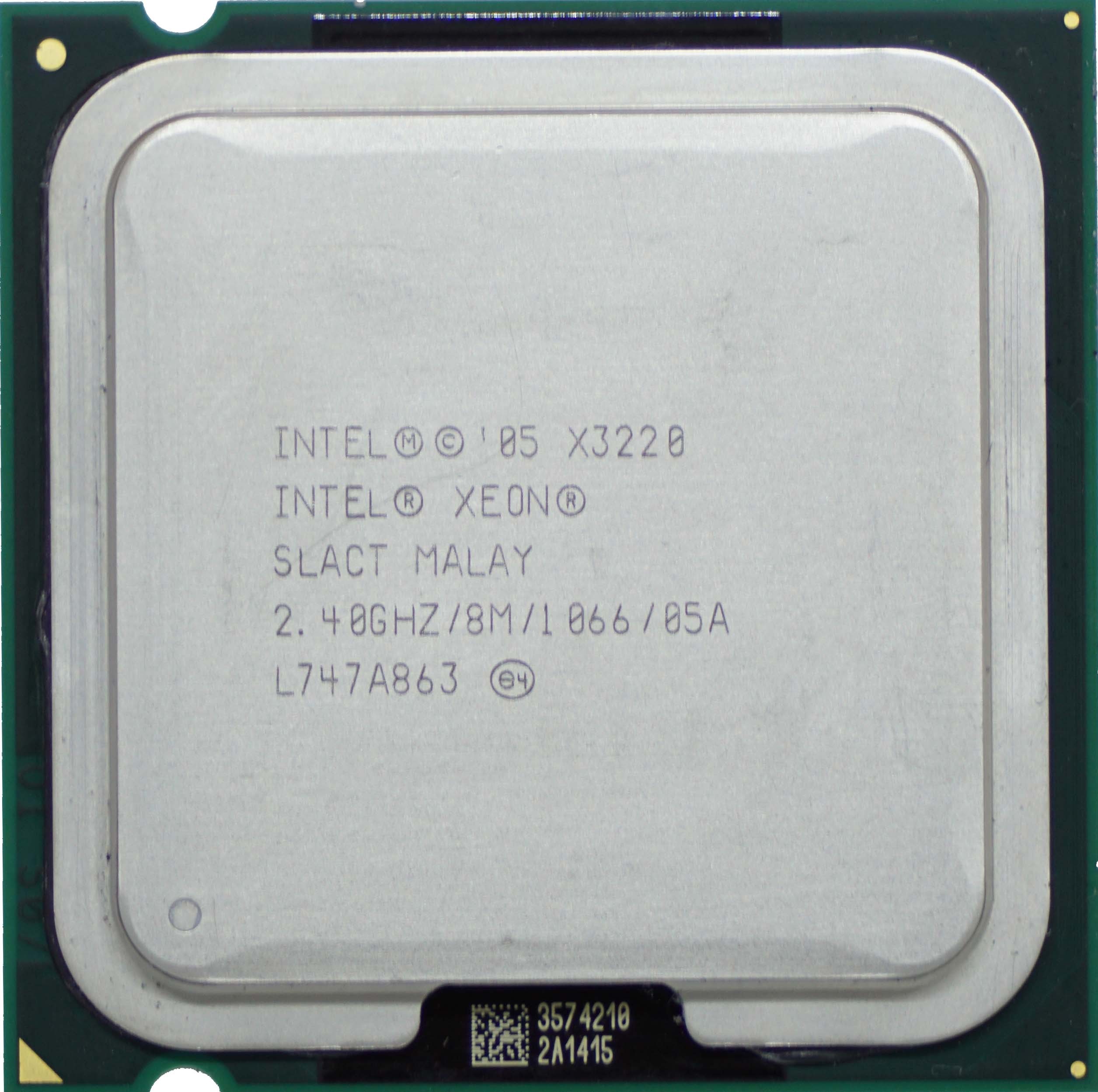 Intel Xeon X3220 (SLACT) 4-Core 2.40GHz LGA775 8MB 105W CPU Processor