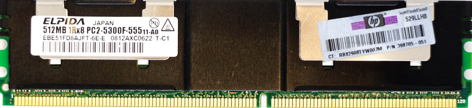 HP (398705-051) - 512MB PC2-5300F (DDR2-667Mhz, 1RX8)