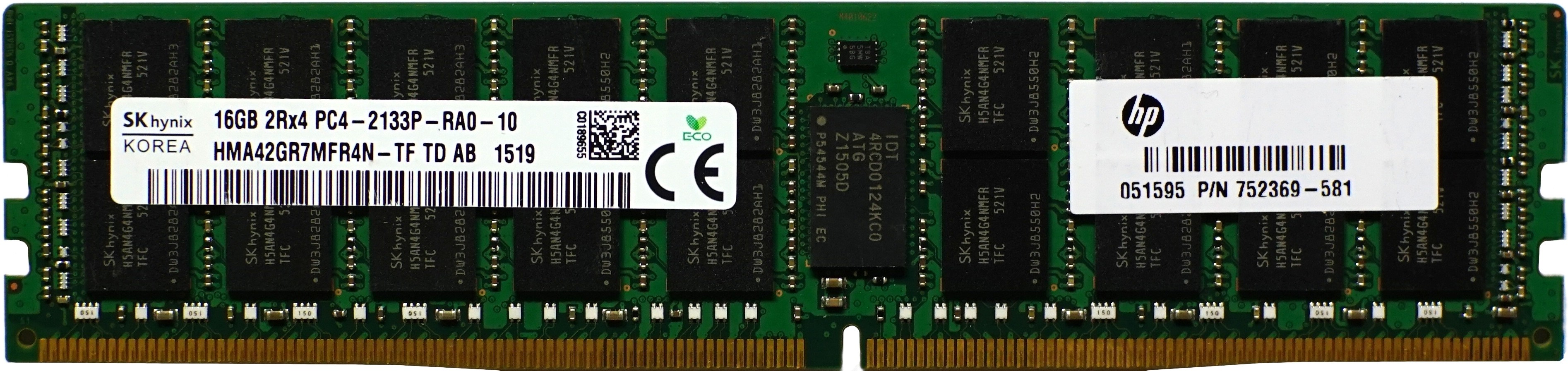 HP (752369-581) - 16GB PC4-17000P-R (DDR4-2133Mhz, 2RX4)