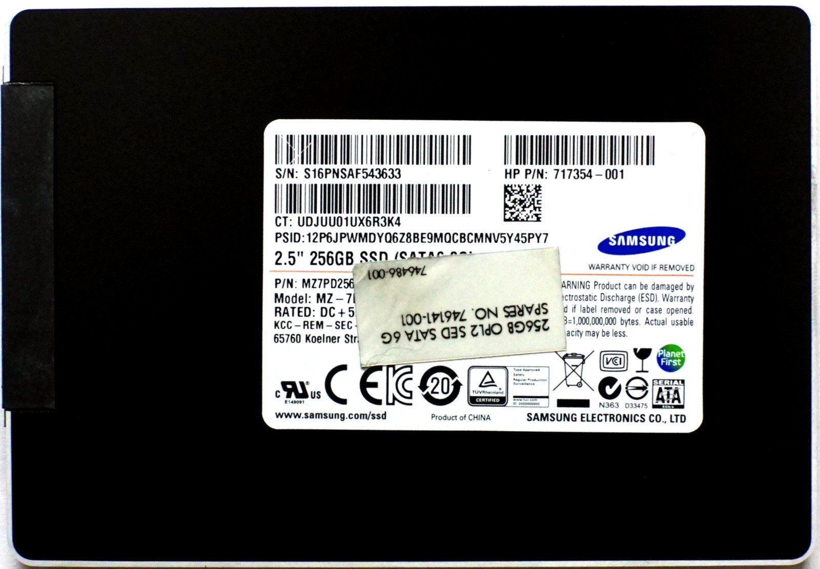 HP (717354-001) 256GB SATA III (SFF) 6Gb/s SSD