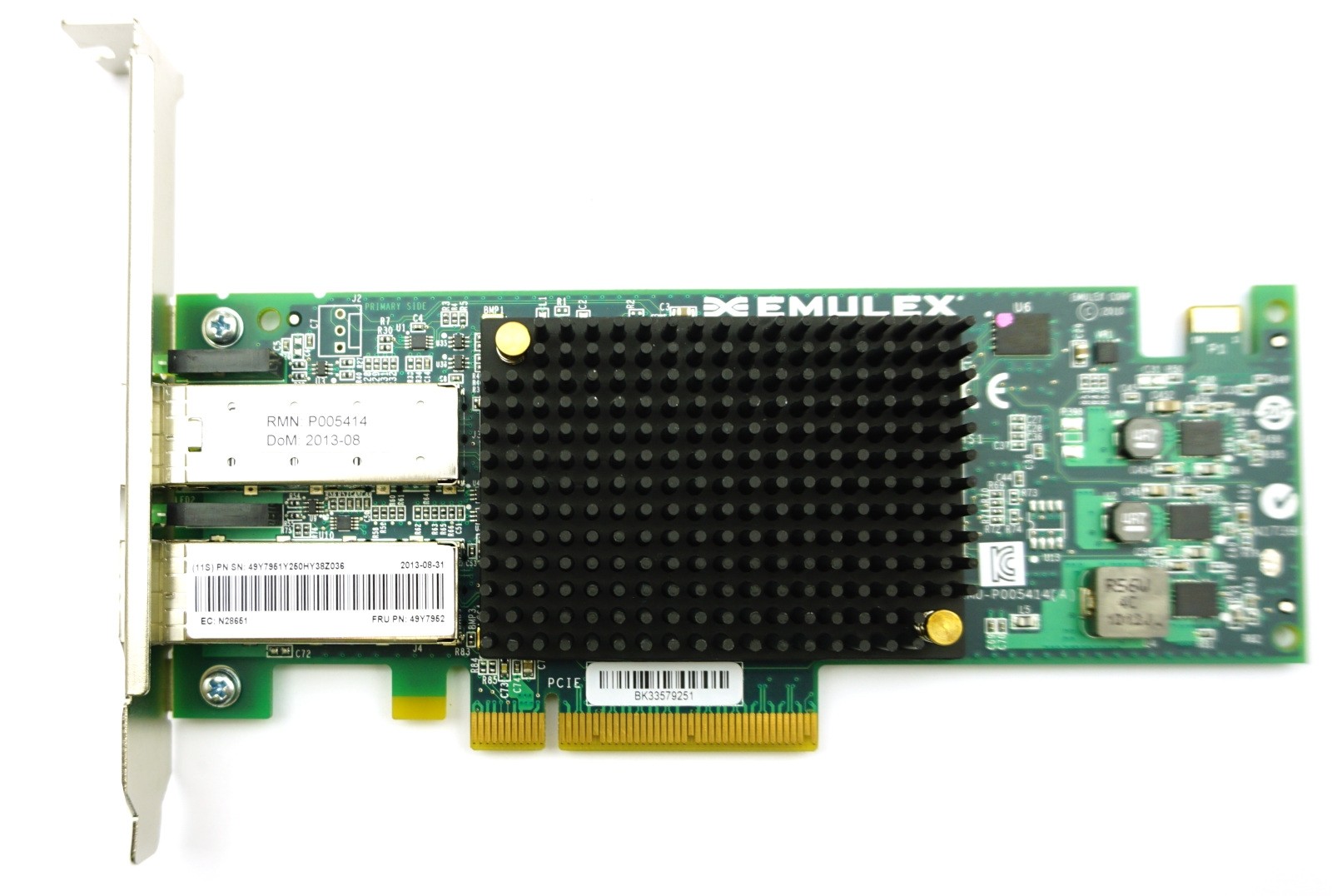 Emulex LPe16002 Dual Port - 16Gbps SFP+ Full Height PCIe-x8 HBA