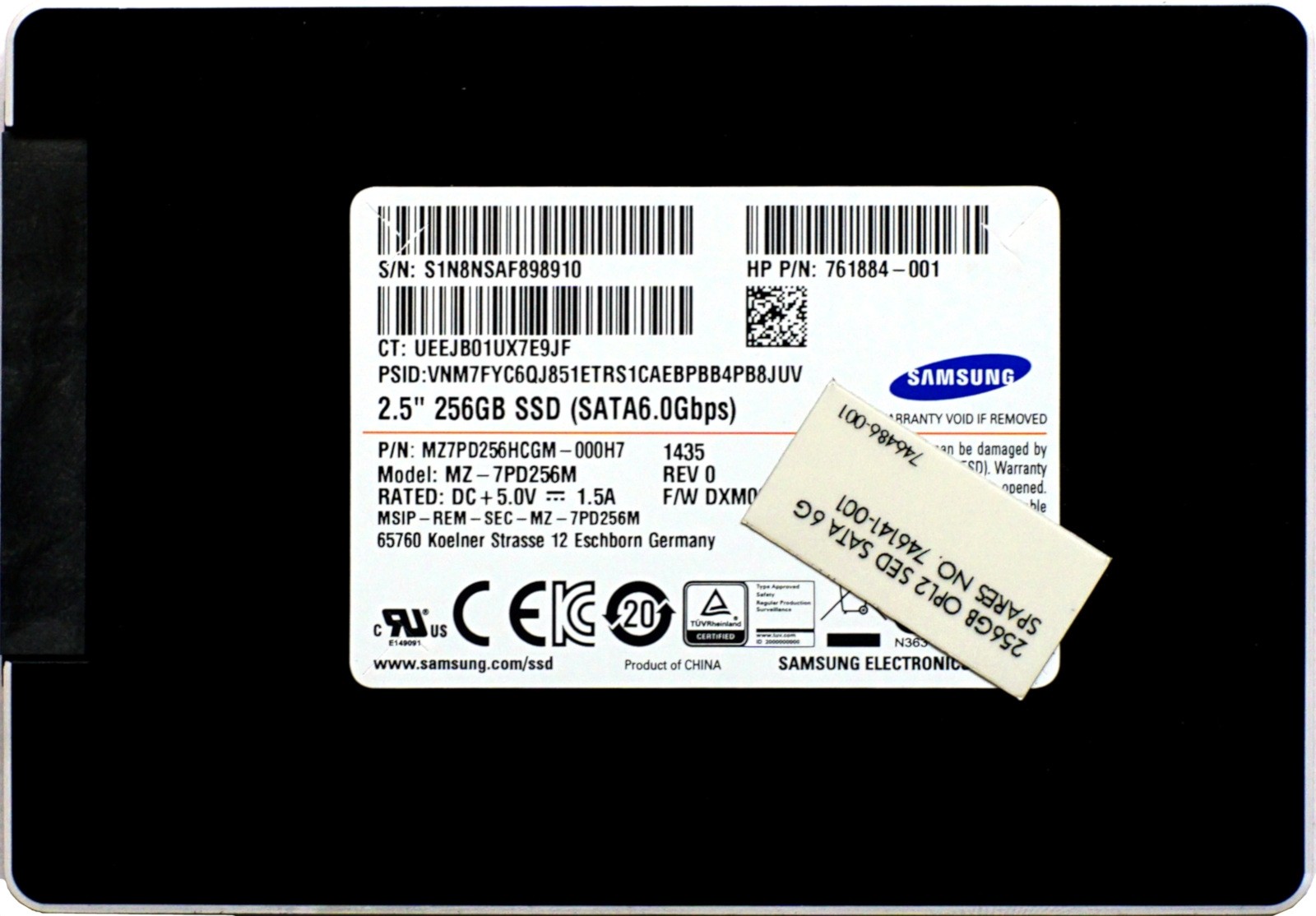 HP (761884-001) 256GB SATA III (SFF) 6Gb/s SSD