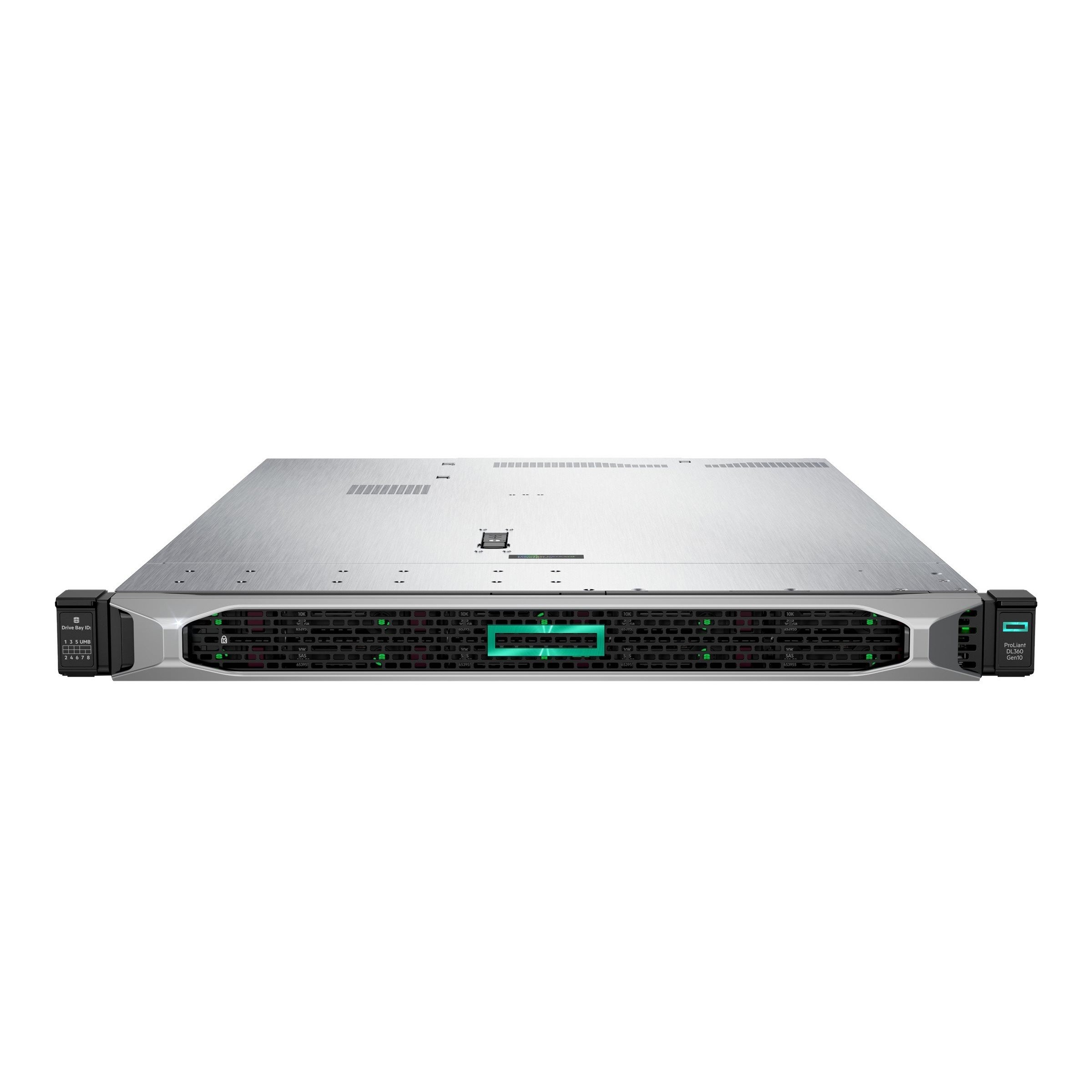 HP ProLiant DL360 Gen10 1U 8x 2.5" (SFF), 2x NVMe 2.5" (SFF) - Front