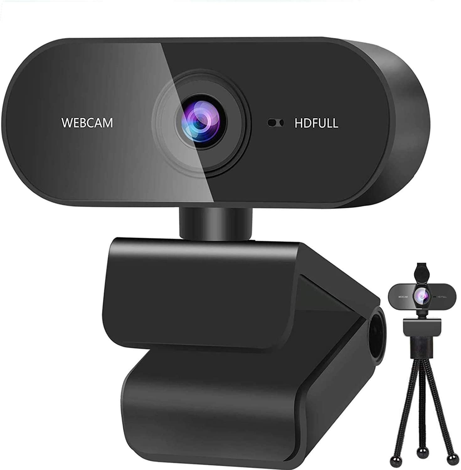 P&U 1080p 30fps USB Webcam with Microphone Black New