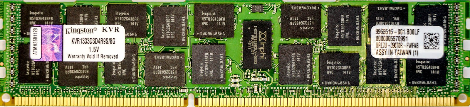 Kingston - 8GB PC3-10600R (DDR3-1333Mhz, 2RX4)