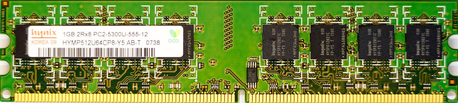 Hynix - 1GB PC2-5300U (DDR2-667Mhz, 2RX8)