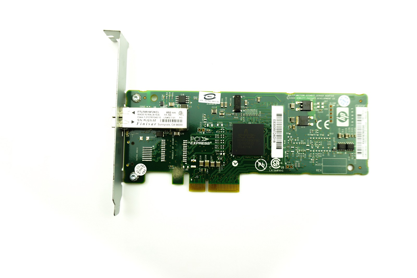 Broadcom BCM5708 Single Port - 1GbE SFP Full Height PCIe-x4 Ethernet