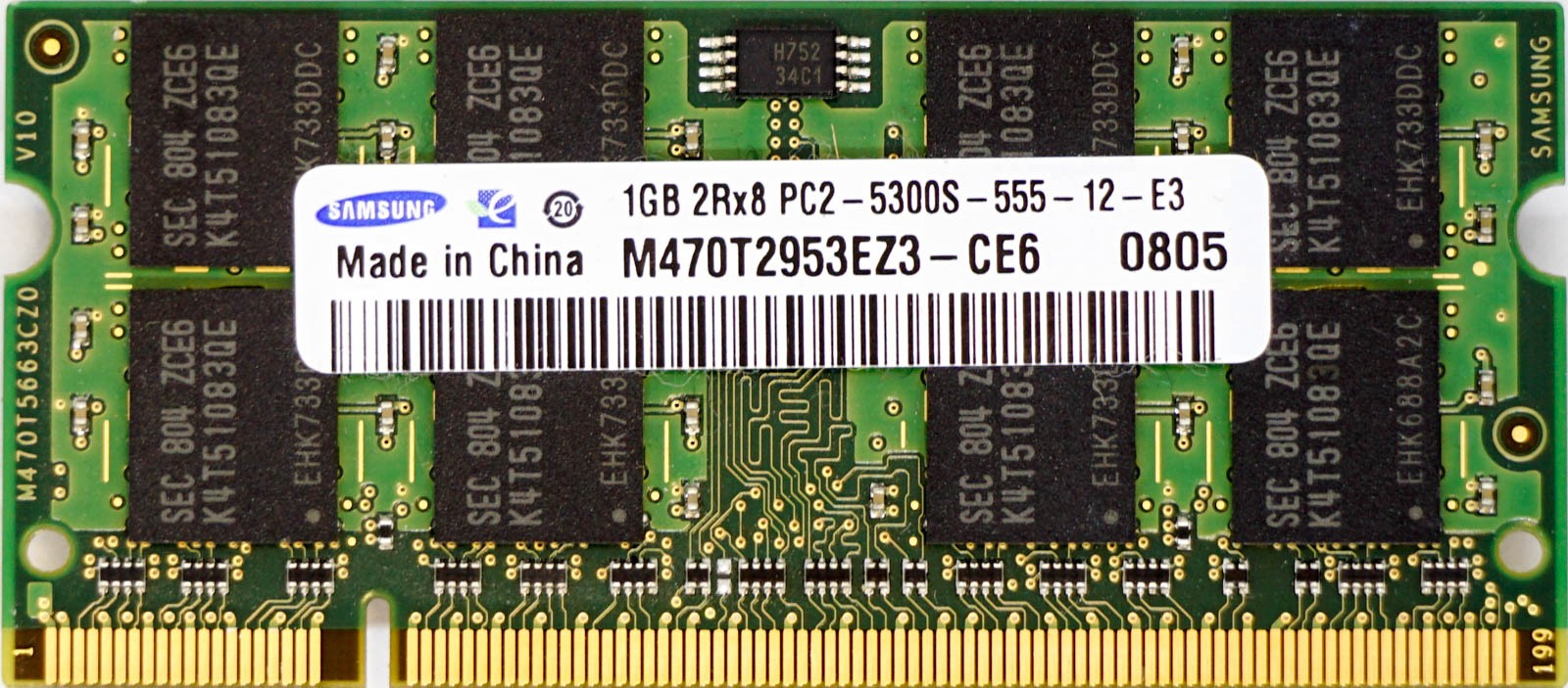 Samsung - 1GB PC2-5300S (DDR2-667Mhz, 2RX8)