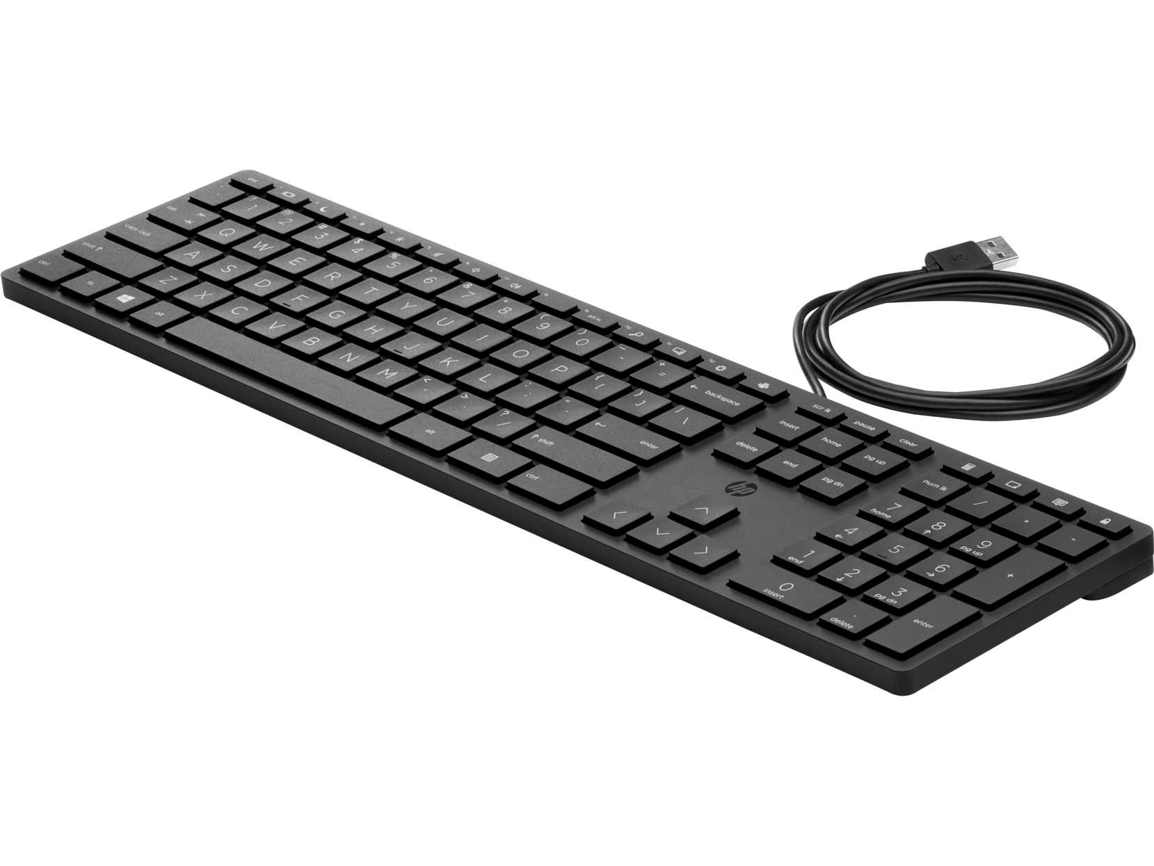 HP Wired Desktop Keyboard 320K UK Keyboard Black USB New