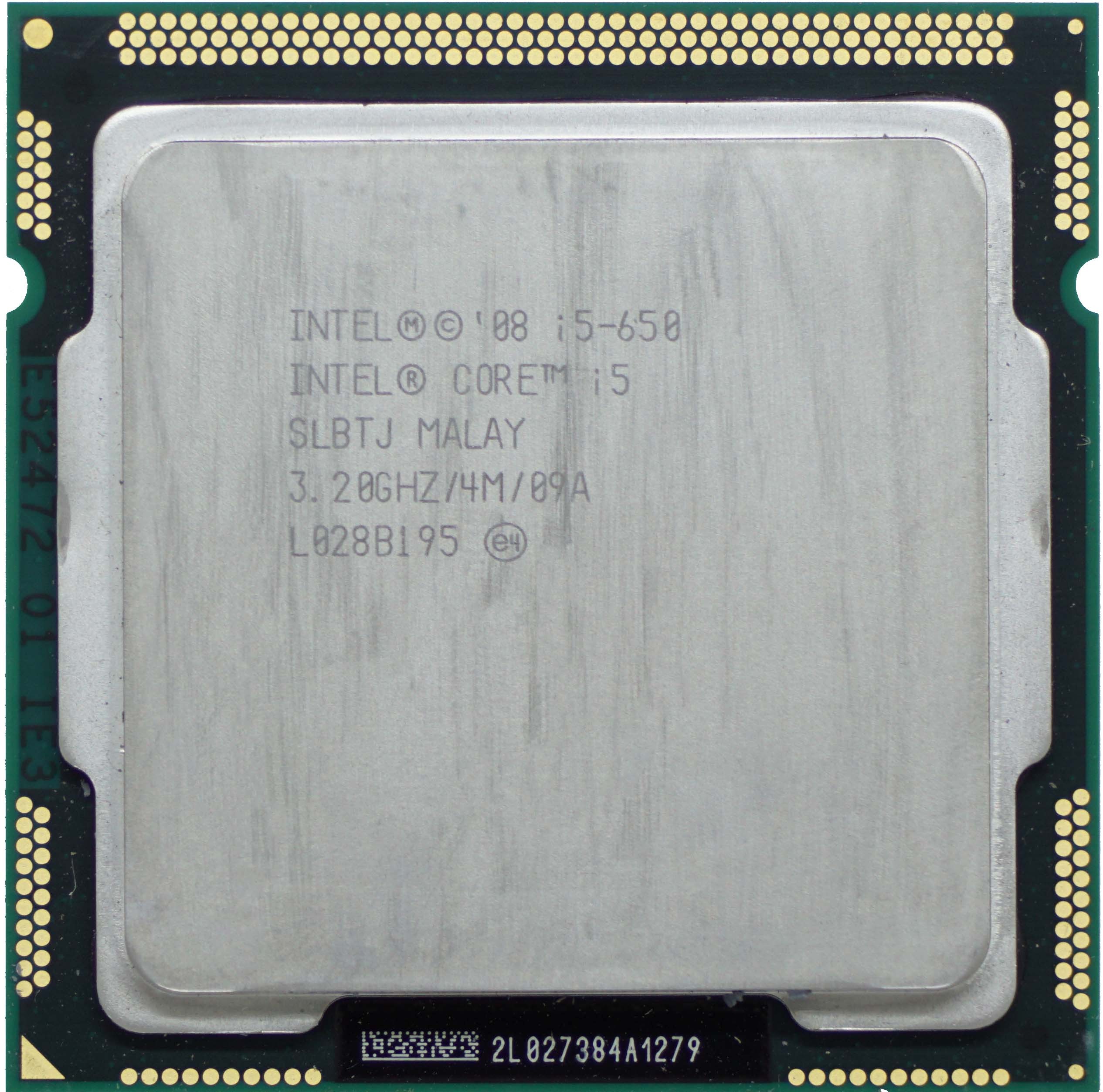 Intel Core i5-650 (SLBTJ) 3.20Ghz Dual (2) Core LGA1156 73W CPU