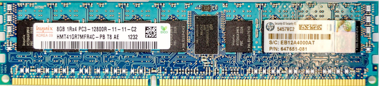 HP (647651-081) - 8GB PC3-12800R (DDR3-1600Mhz, 1RX4)