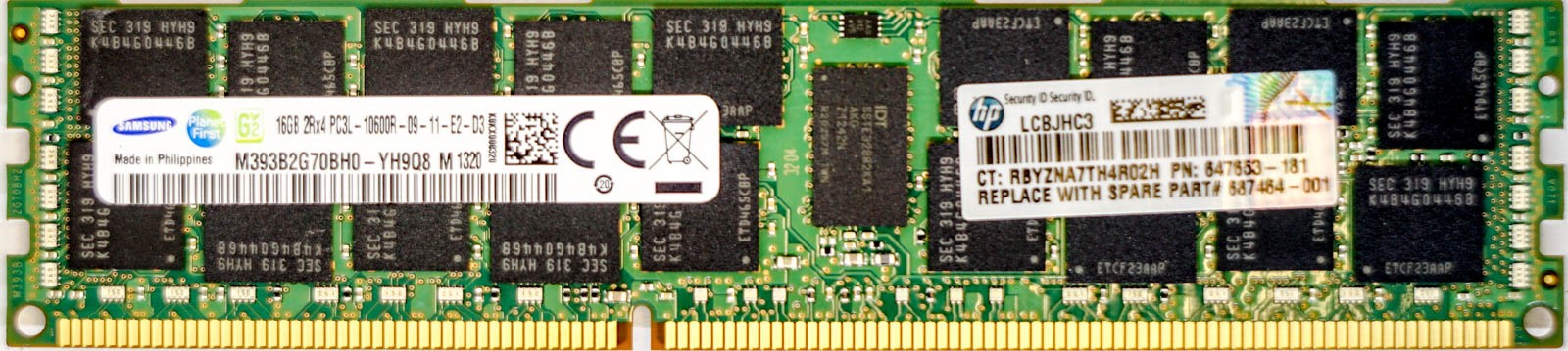 HP (647653-181) - 16GB PC3L-10600R (DDR3-1333Mhz, 2RX4)
