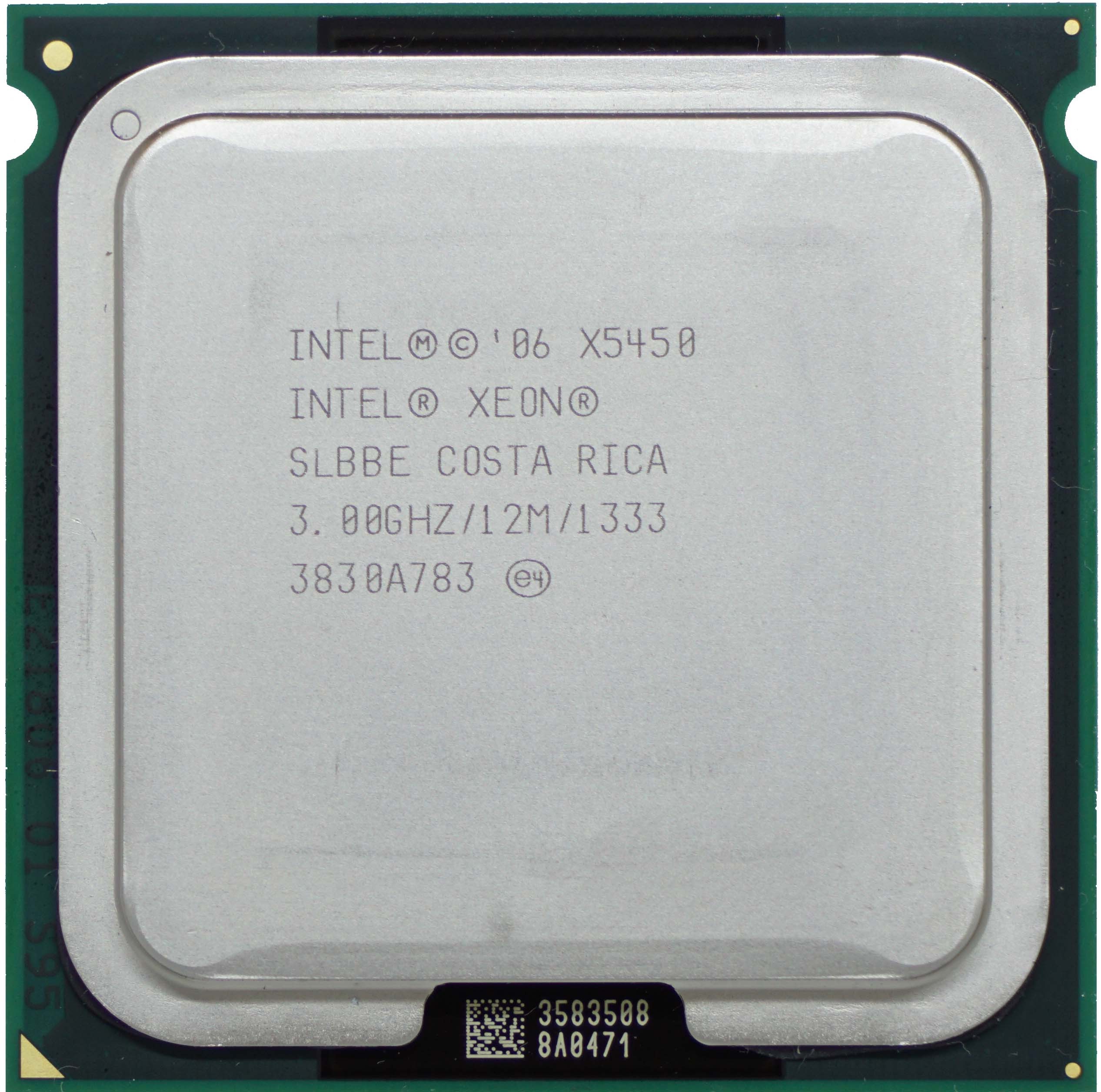 Intel Xeon X5450 (SLBBE) 4-Core 3.00GHz LGA771 12MB 120W CPU Processor