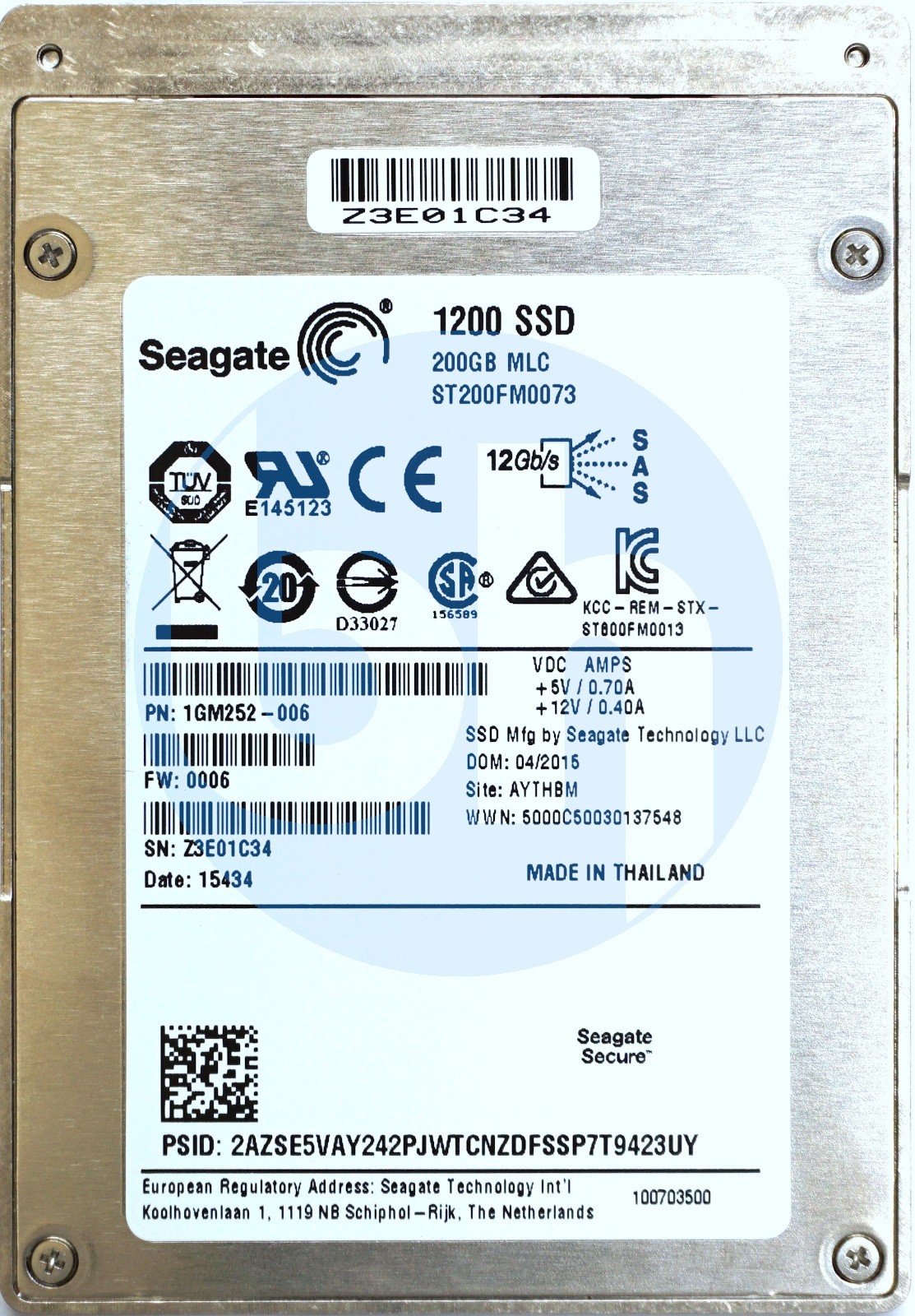 Seagate (ST200FM0073) 200GB 1200 SSD SAS-3 (2.5") 12Gbps SSD