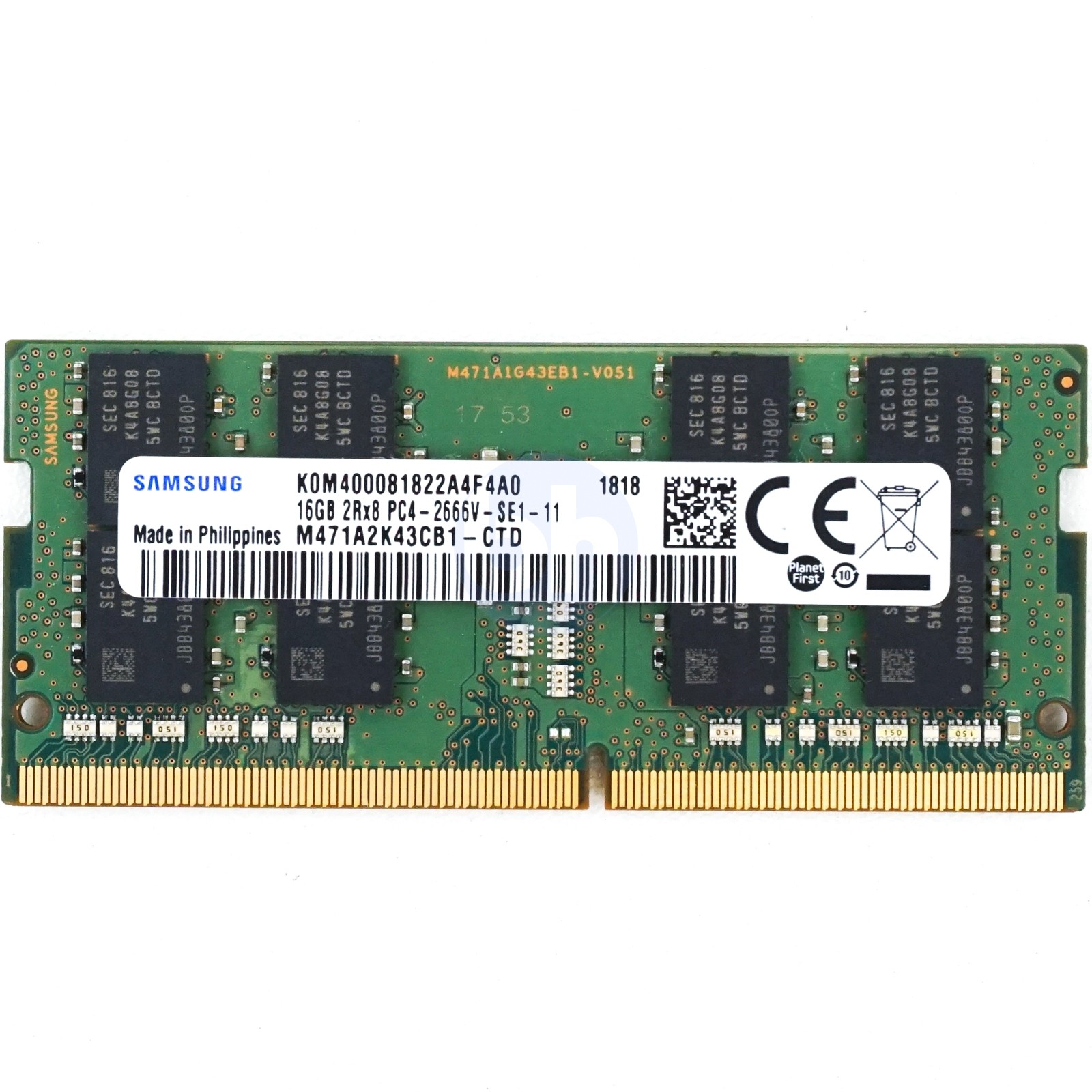 16GB PC4-21333V-S (2RX8, DDR4-2666MHz)
