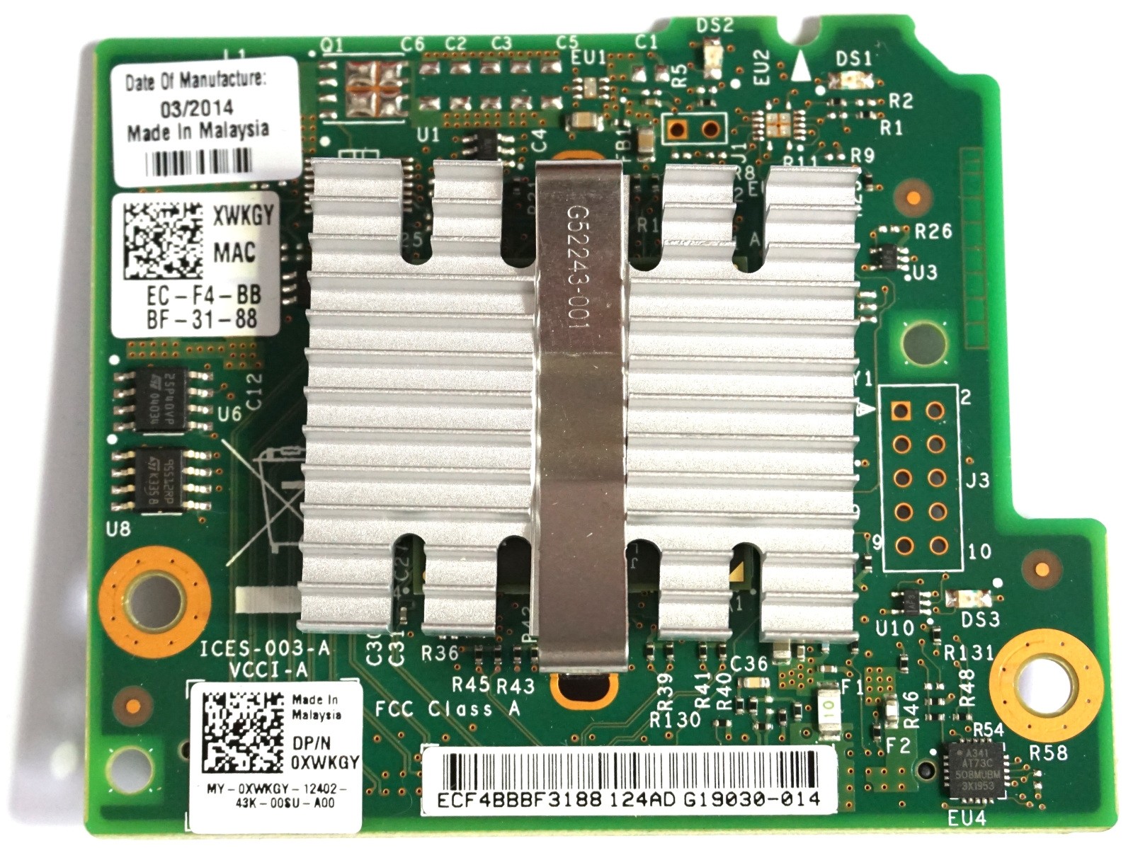 Dell X520-K Dual Port - 10GbE  bNDC Ethernet