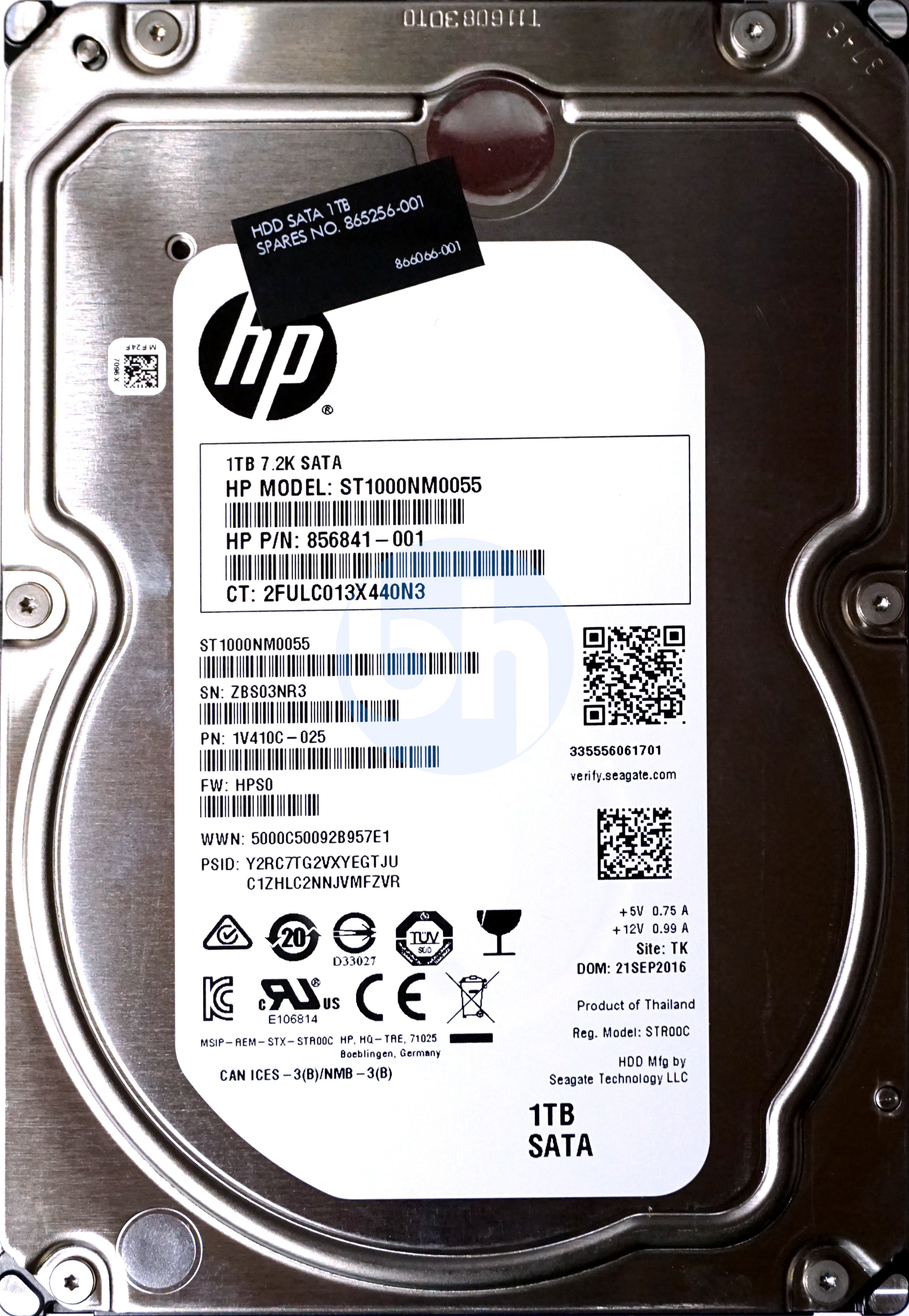 HP (856841-001) 1TB (3.5") SATA-III 6Gbps 7.2K HDD