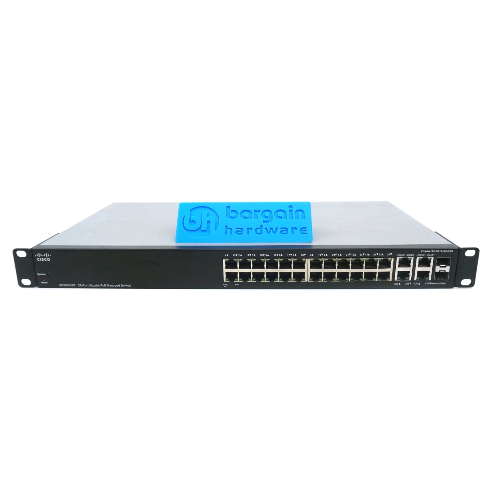 Cisco 300 Series Managed SG300-28P 28 Port RJ-45 PoE Switch With Ears