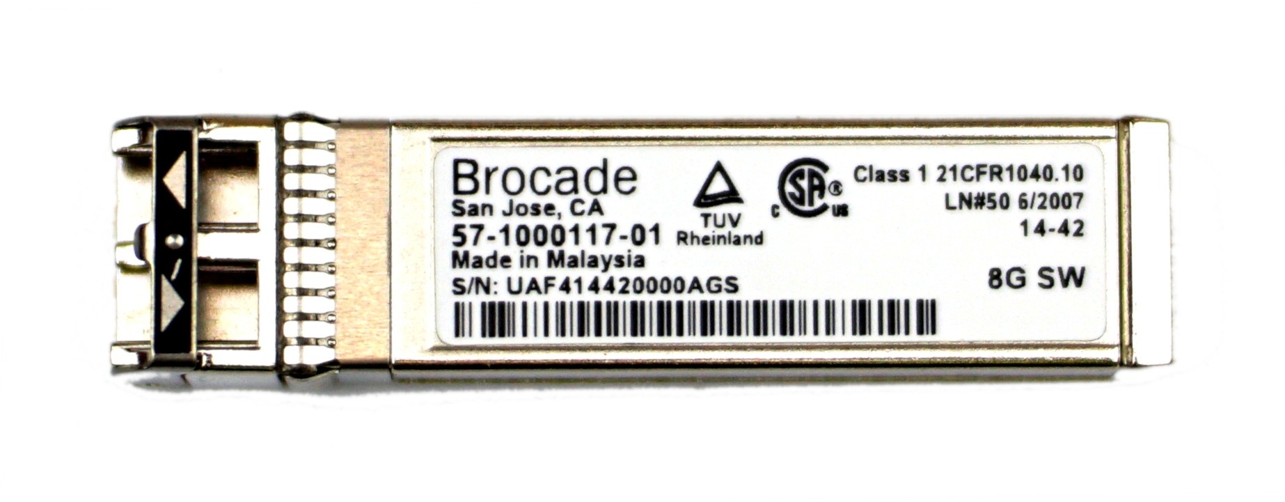 Brocade 57-1000117-01 8Gbps SFP+ SW: LC Mini GBIC