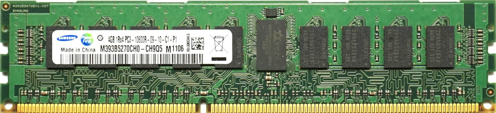 Samsung - 4GB PC3-10600R (DDR3-1333Mhz, 1RX4)
