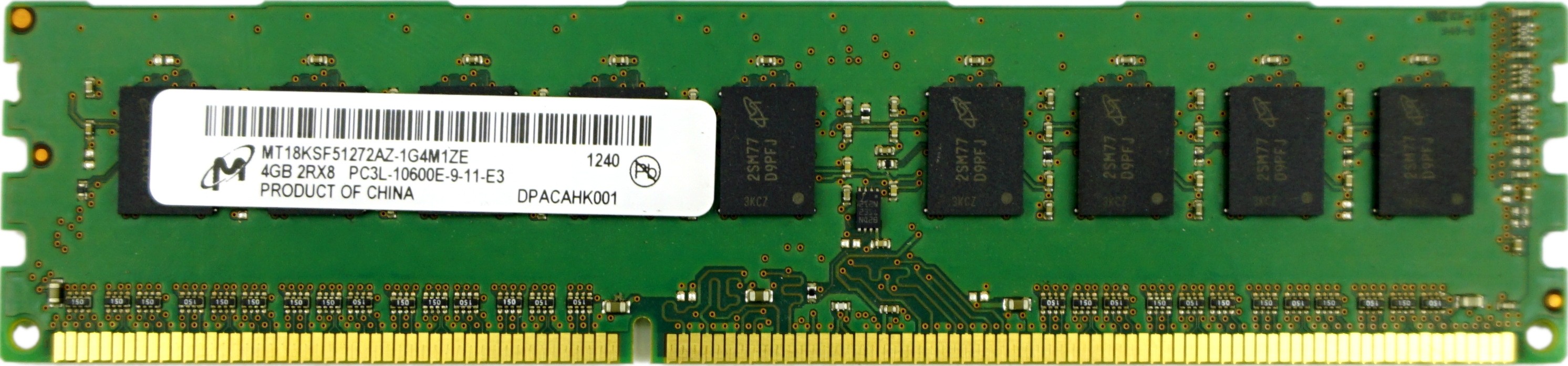 Micron - 4GB PC3L-10600E (DDR3 Low-Power-1333Mhz, 2RX8)