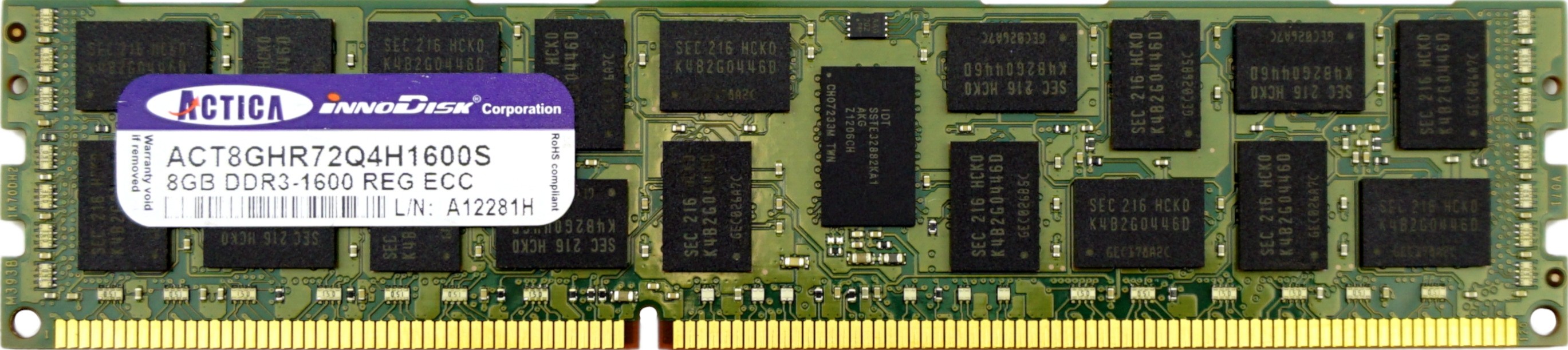Unbranded - 8GB PC3-12800R (DDR3-1600Mhz, 2RX4)