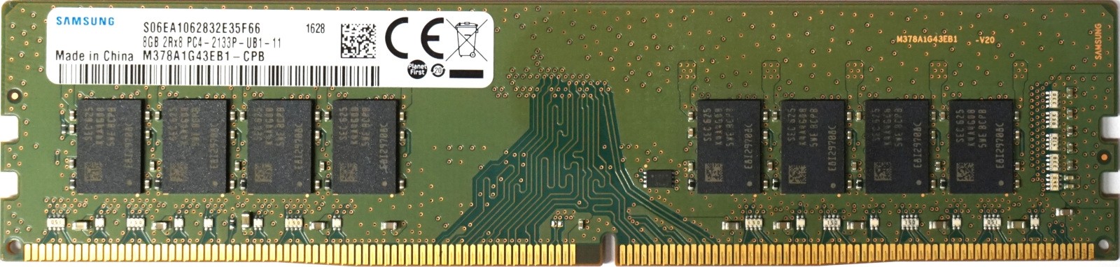 Samsung - 8GB PC4-17000P-U (DDR4-2133Mhz, 2RX8)