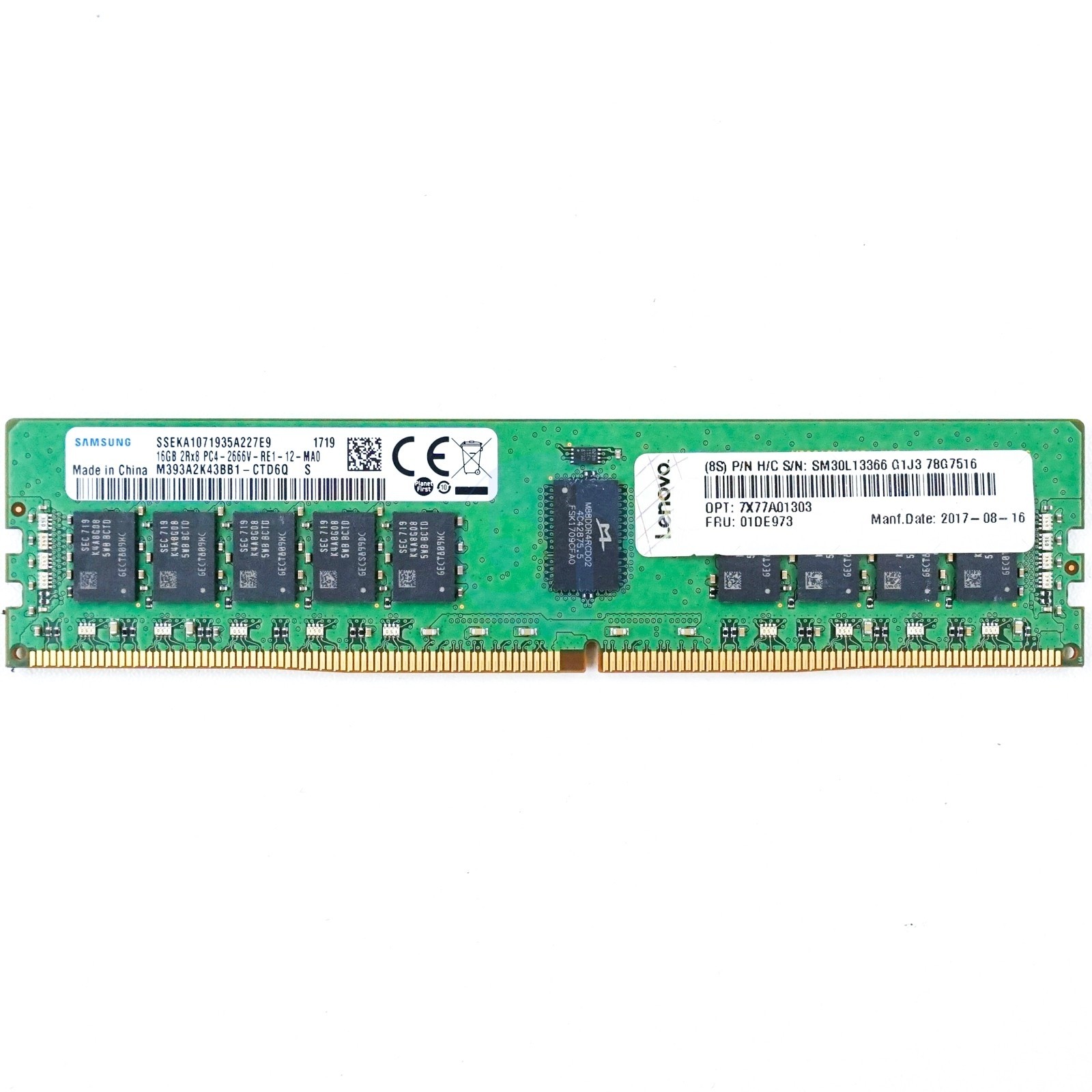 Lenovo (01DE973) - 16GB TruDDR4 PC4-21300V-R (2RX8, DDR4-2600MHz) RAM