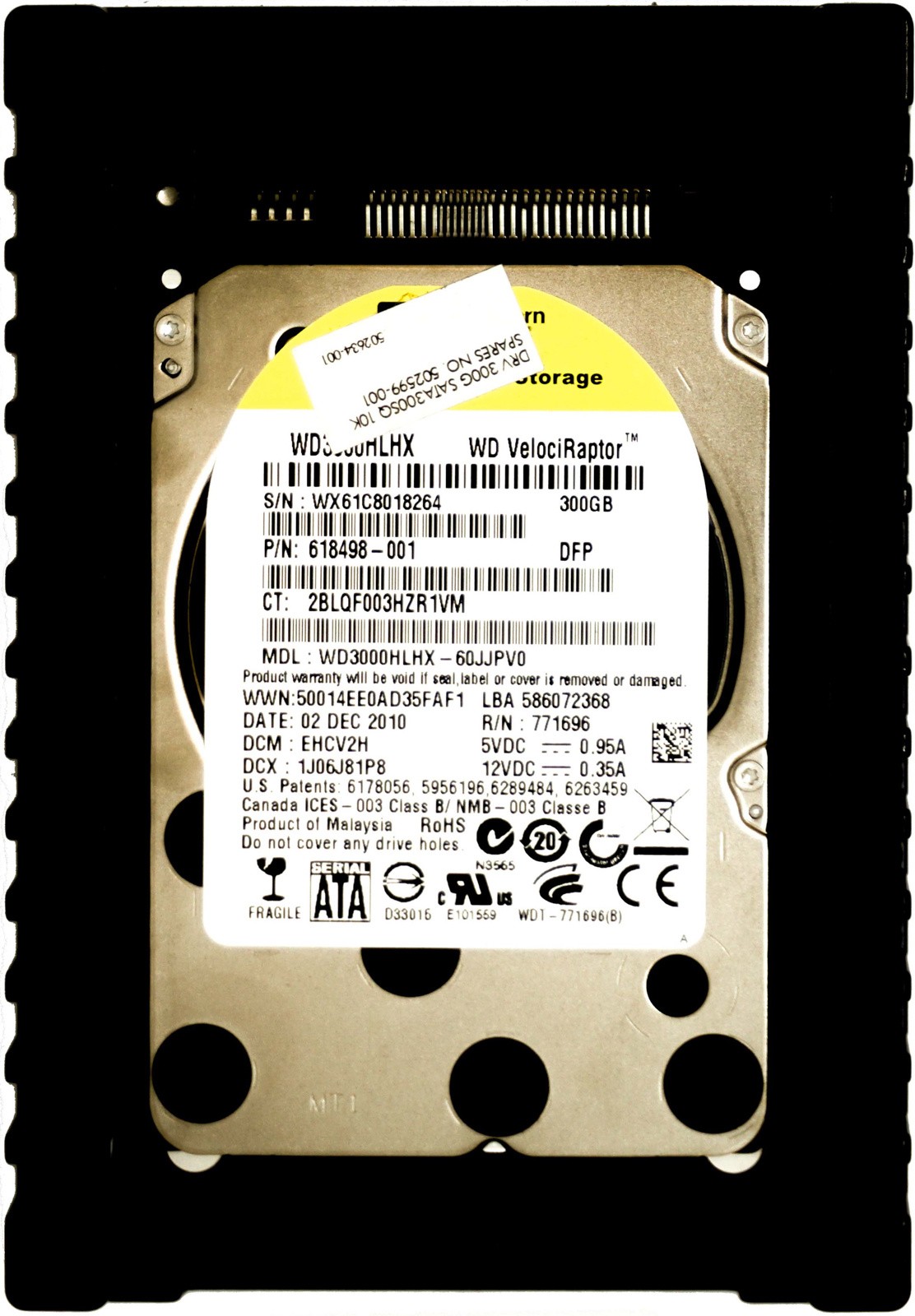 HP (618498-001) 300GB SATA II (LFF) 3Gb/s 10K HDD
