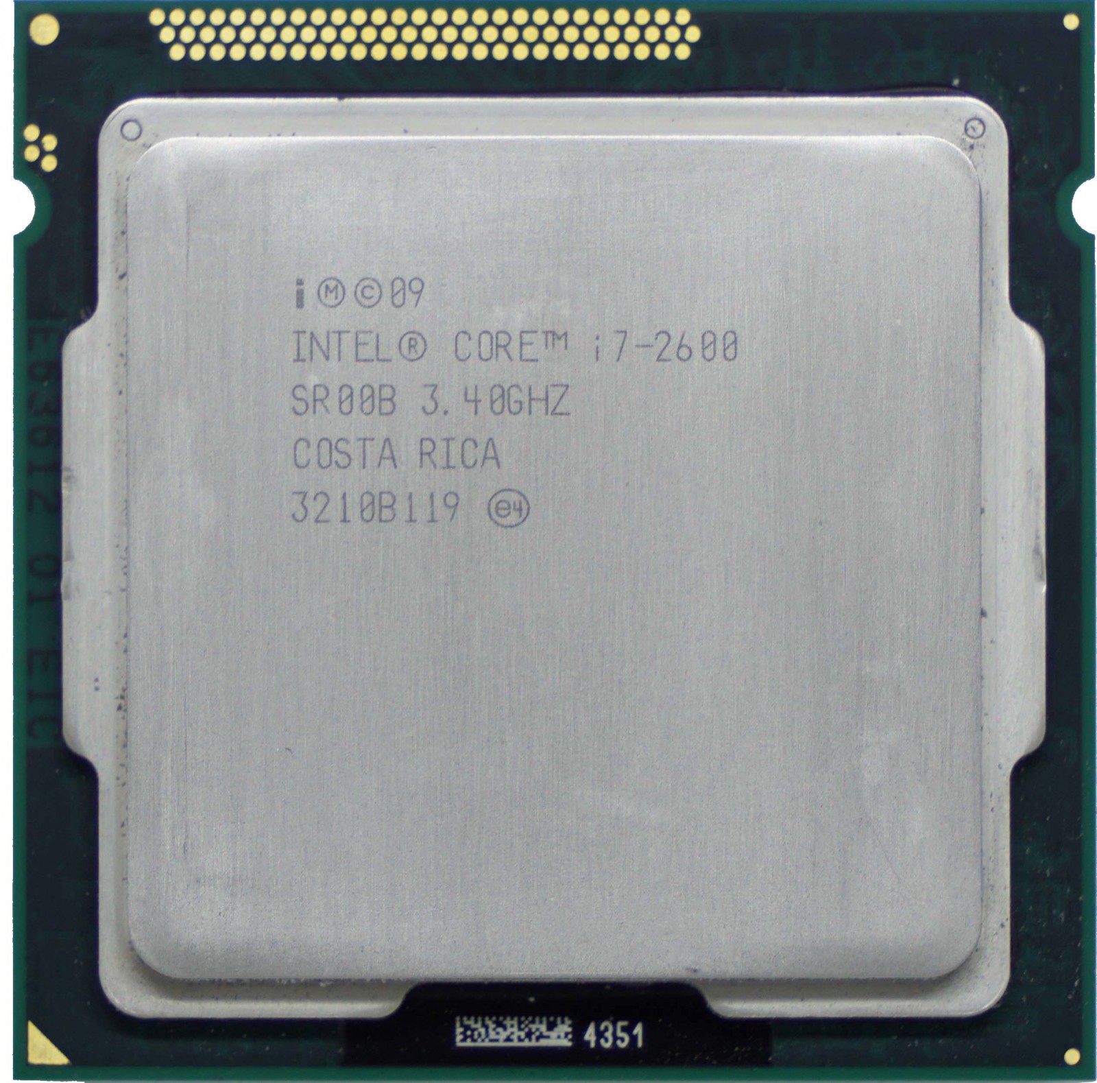 Intel Core i7-2600 (SR00B) 3.40Ghz Quad (4) Core LGA1155 95W