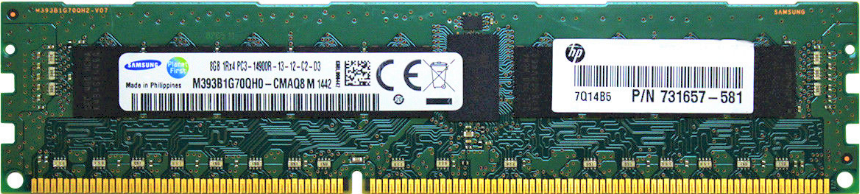 HP (731657-581) - 8GB PC3-14900R (DDR3-1866Mhz, 1RX4)