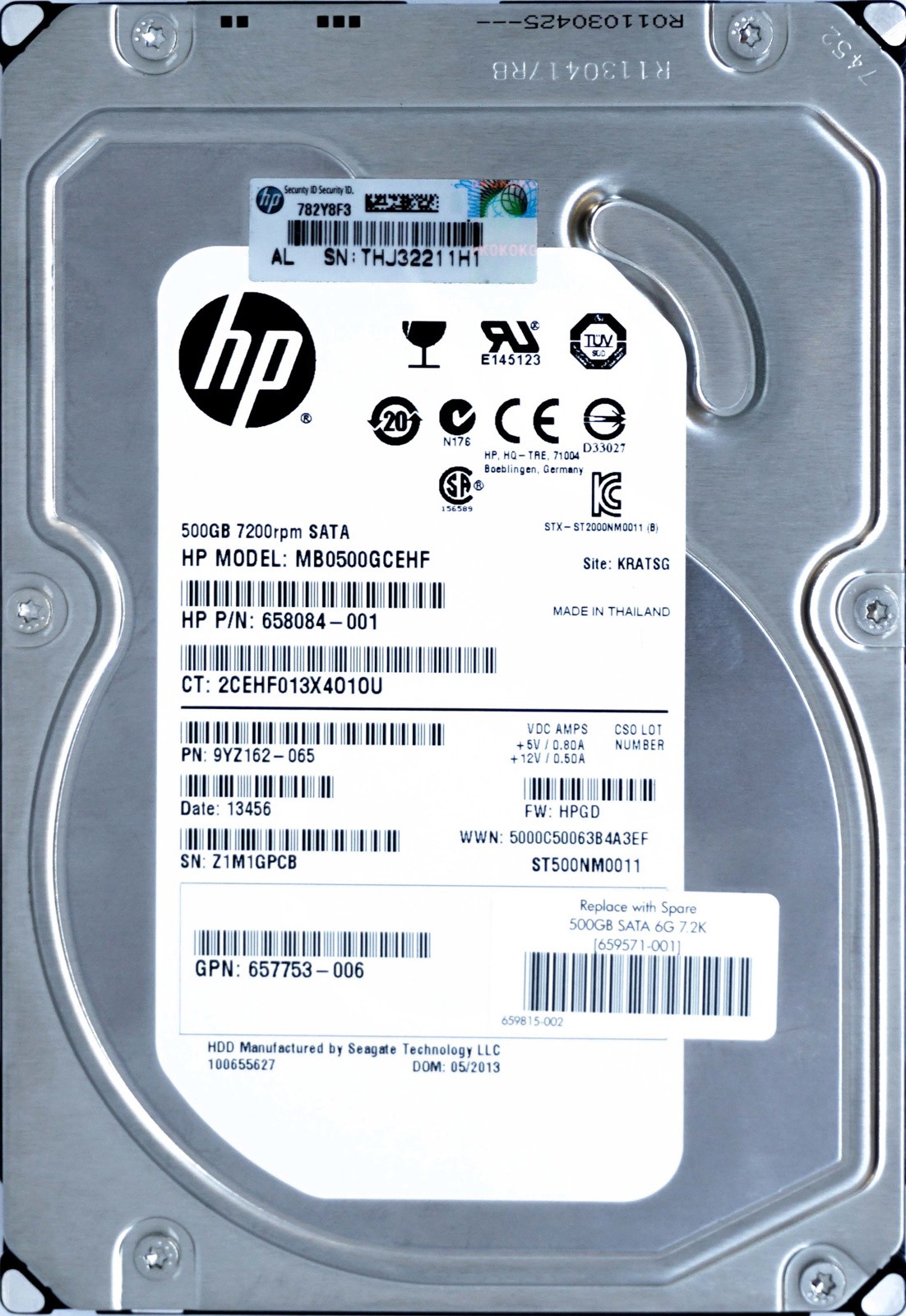 HP (658084-001) 500GB SATA III (LFF) 6Gb/s 7.2K HDD