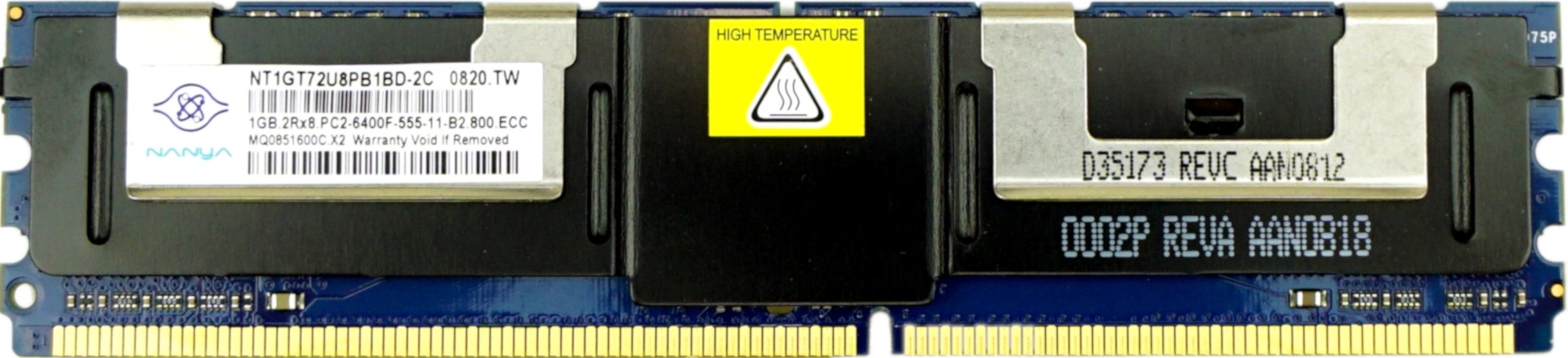 Unbranded - 1GB PC2-6400F (DDR2-800Mhz, 2RX8)