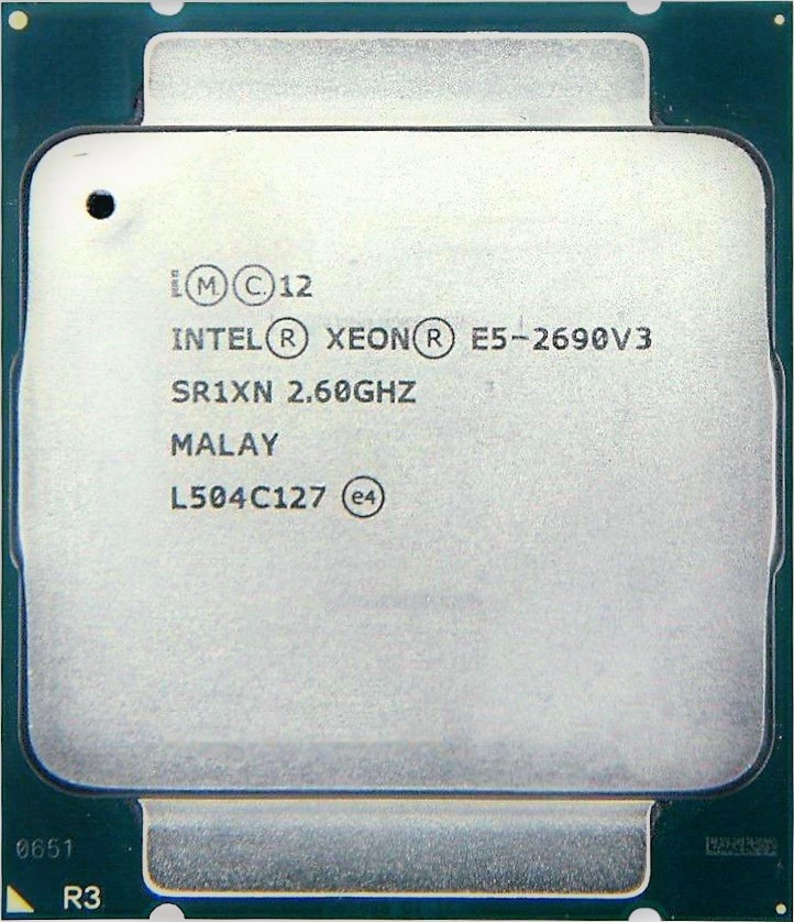 Intel Xeon E5-2690 V3 (SR1XN) 2.60GHz 12-Core FCLGA2011-3 135W 30MB CPU CPU0000484
