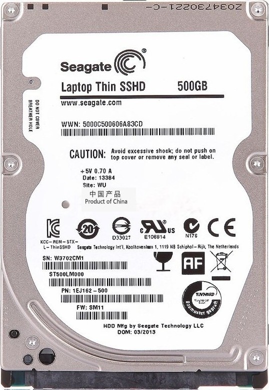 Seagate (ST500LM000) 500GB (SFF 2.5in) SATA-III 6Gbps 5.4K SSHD