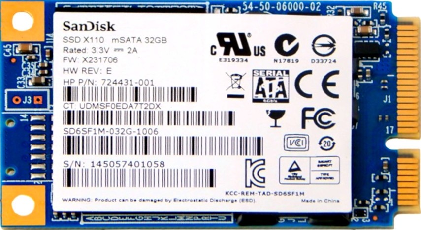 HP (724431-001) 32GB - mSATA 6GBps MLC SSD