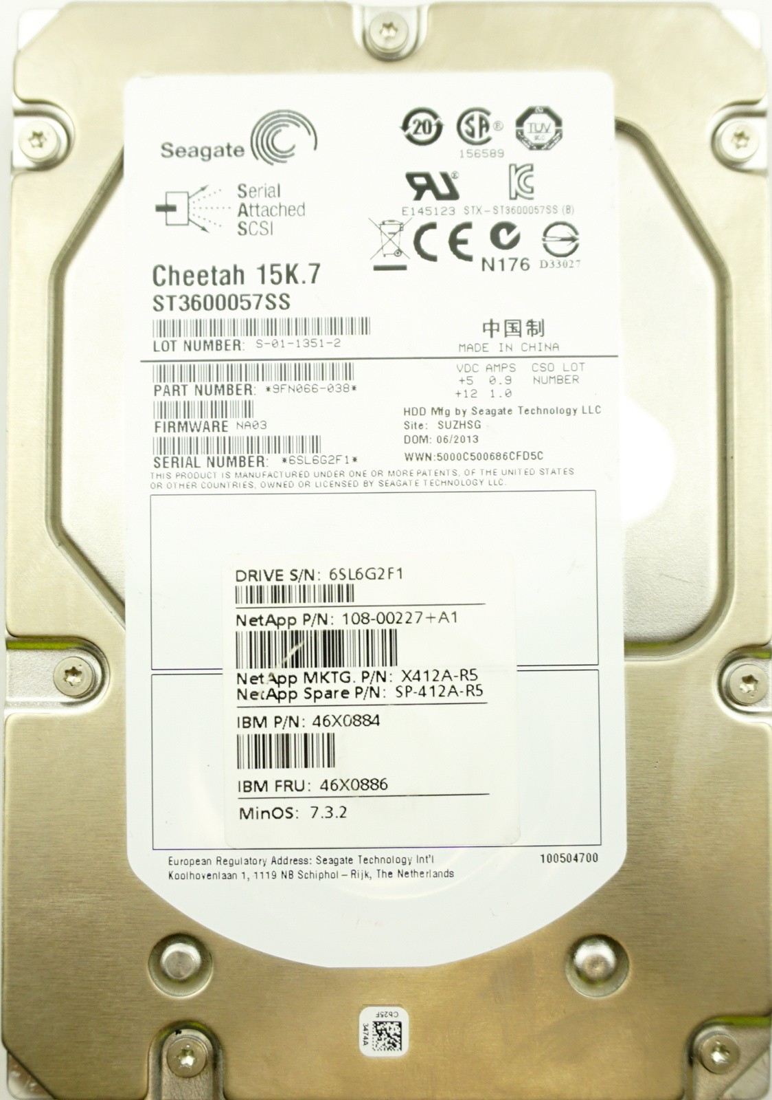 Seagate (ST3600057SS) 600GB SAS-2 (3.5") 6Gb/s 15K HDD