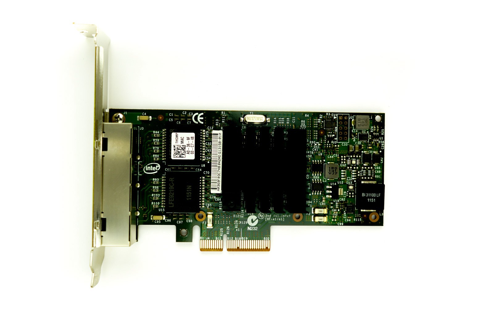 Intel I350-T4 Quad Port - 1GbE RJ45 Full Height PCIe-x4 Ethernet